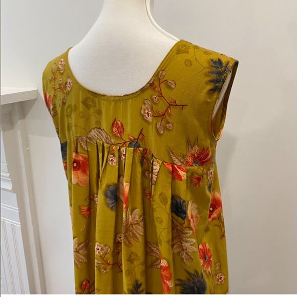 Vintage Handmade Dress Medium Fall Boho Cottage Dress Leaves Grandmacore leaf - Picture 12 of 16